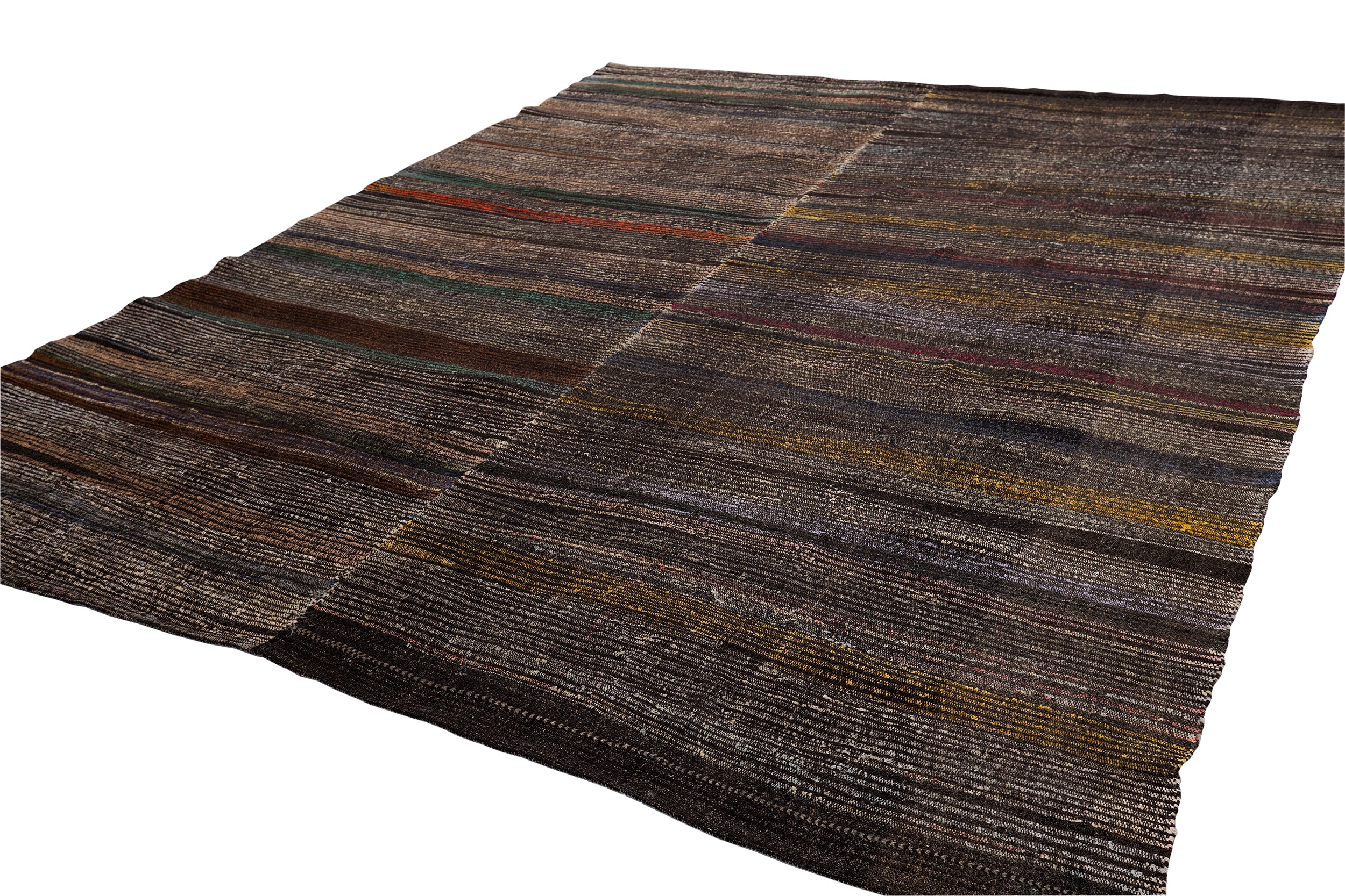 Vintage-Inspired Flatweave in Earth, Garnet, and Charcoal