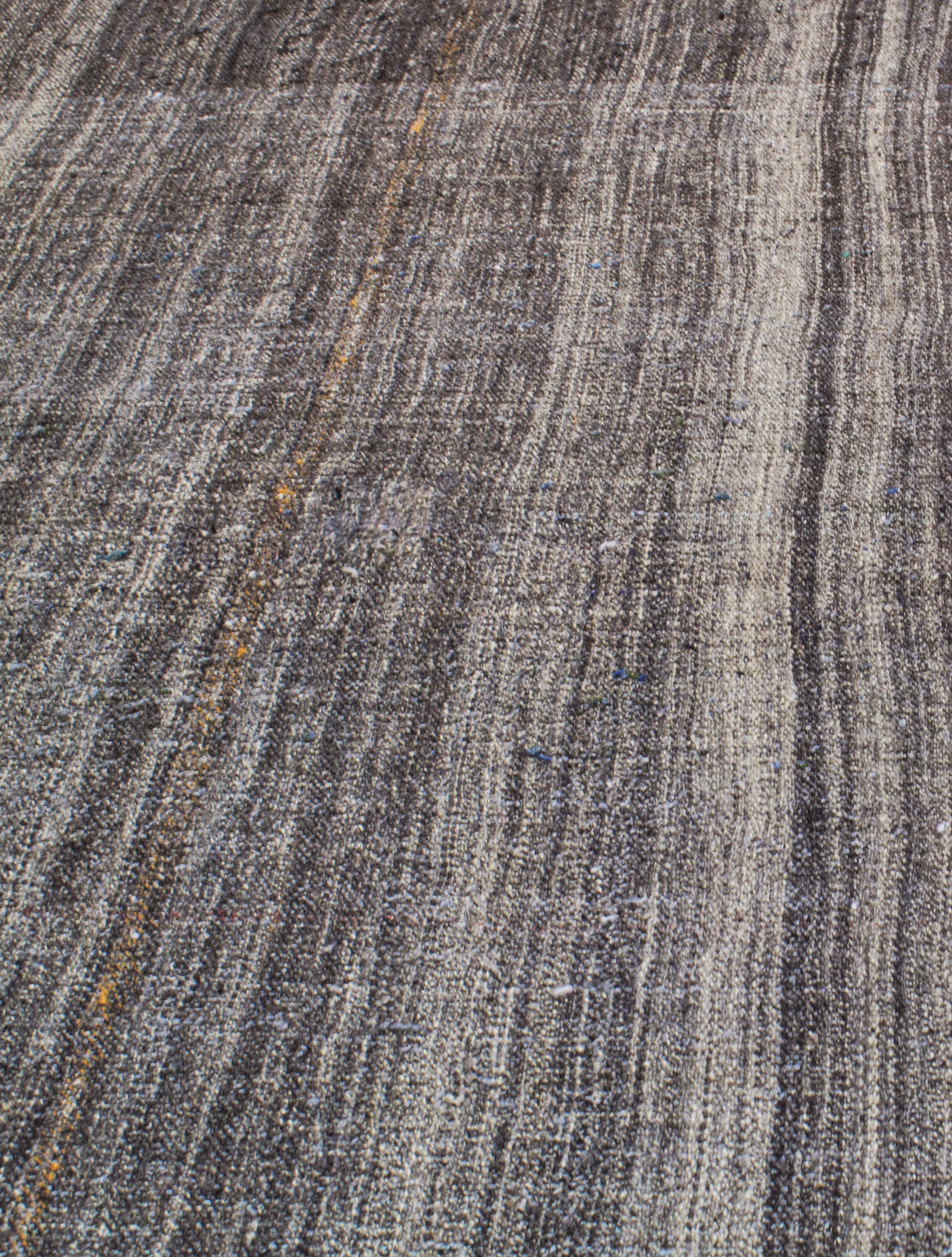 Vintage Minimalist Striped Flatweave Rug in Earthy Browns
