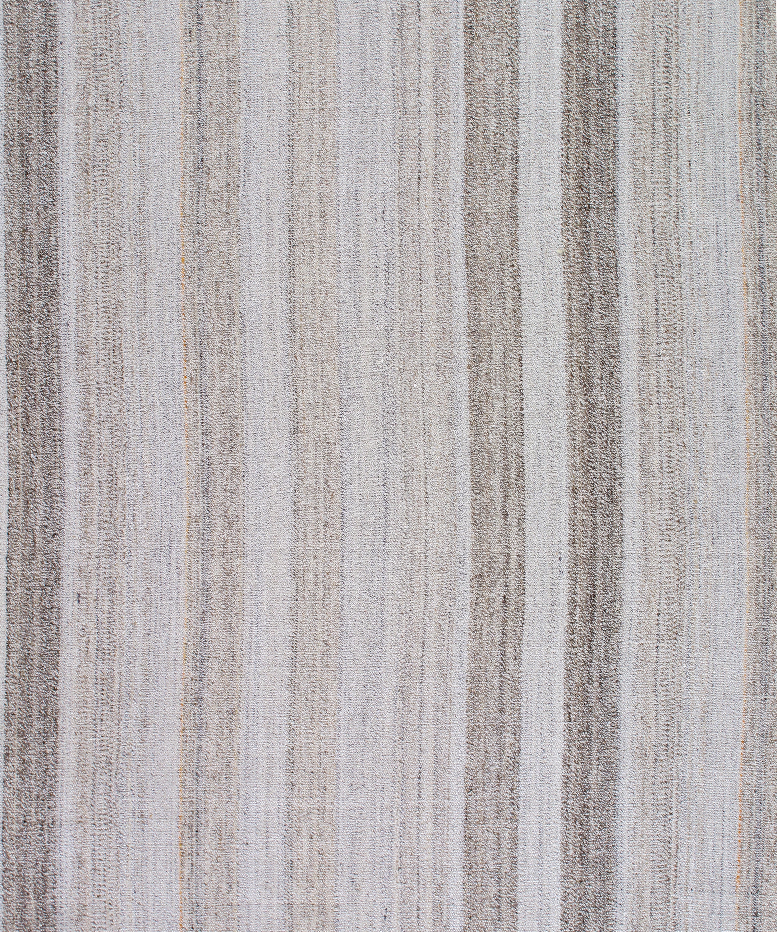 Handwoven Wool Rug in Mist Grey with Subtle Horizontal Striations