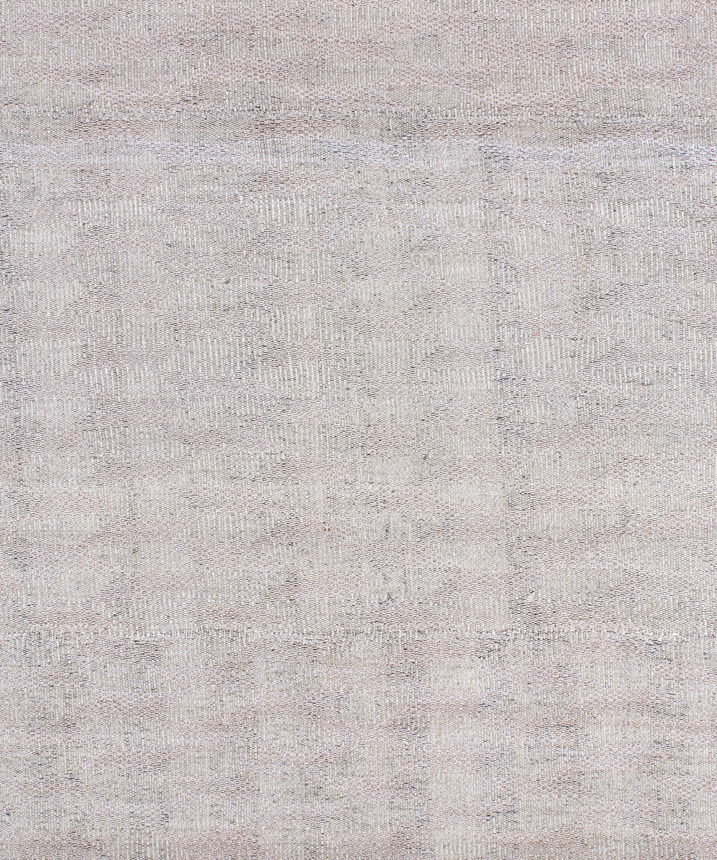 Neutral Grey Wool Rug with Soft Grid Texture and Tonal Depth