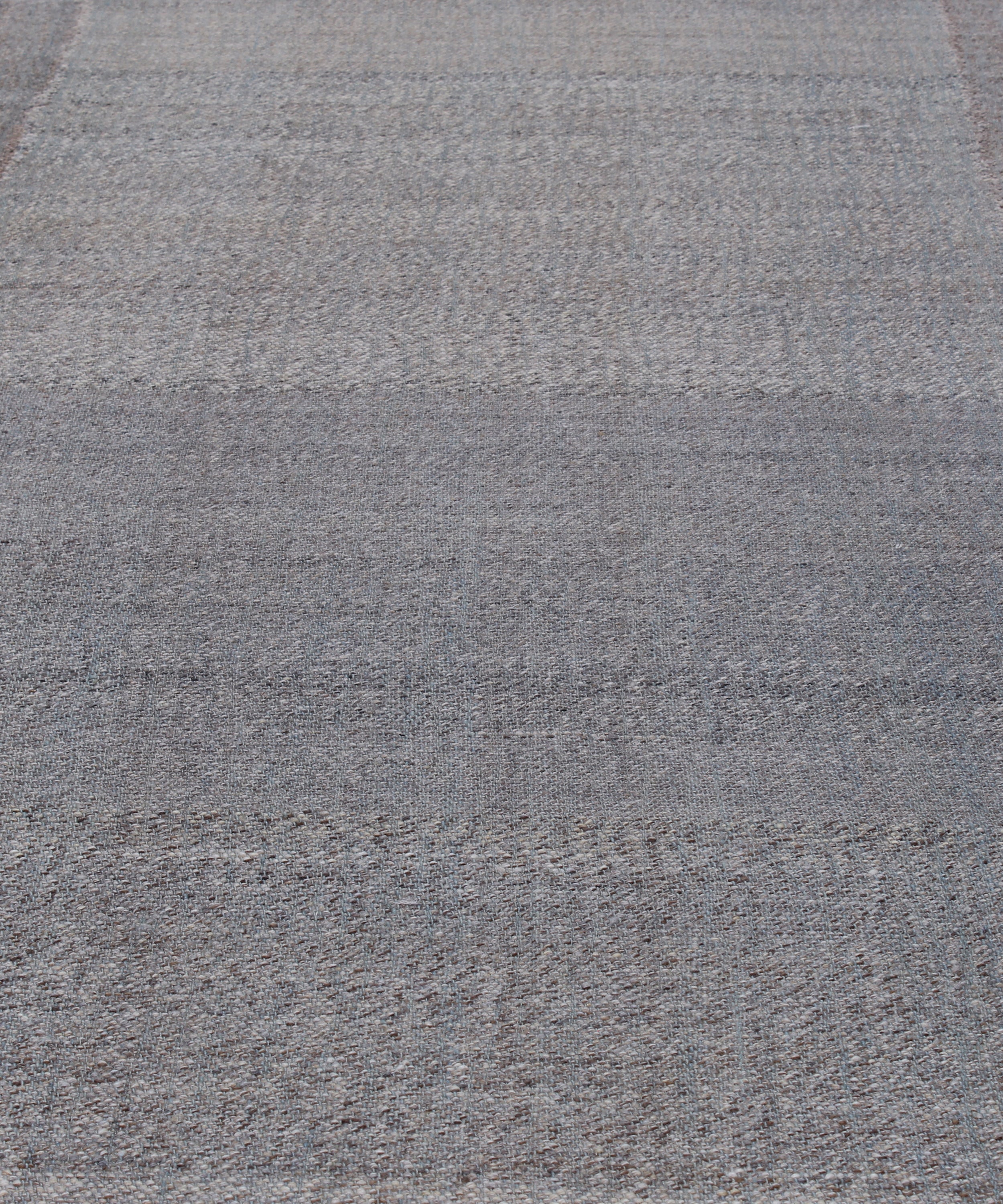 Handwoven Wool Rug in Slate, Mocha, and Ash with Tonal Block Pattern
