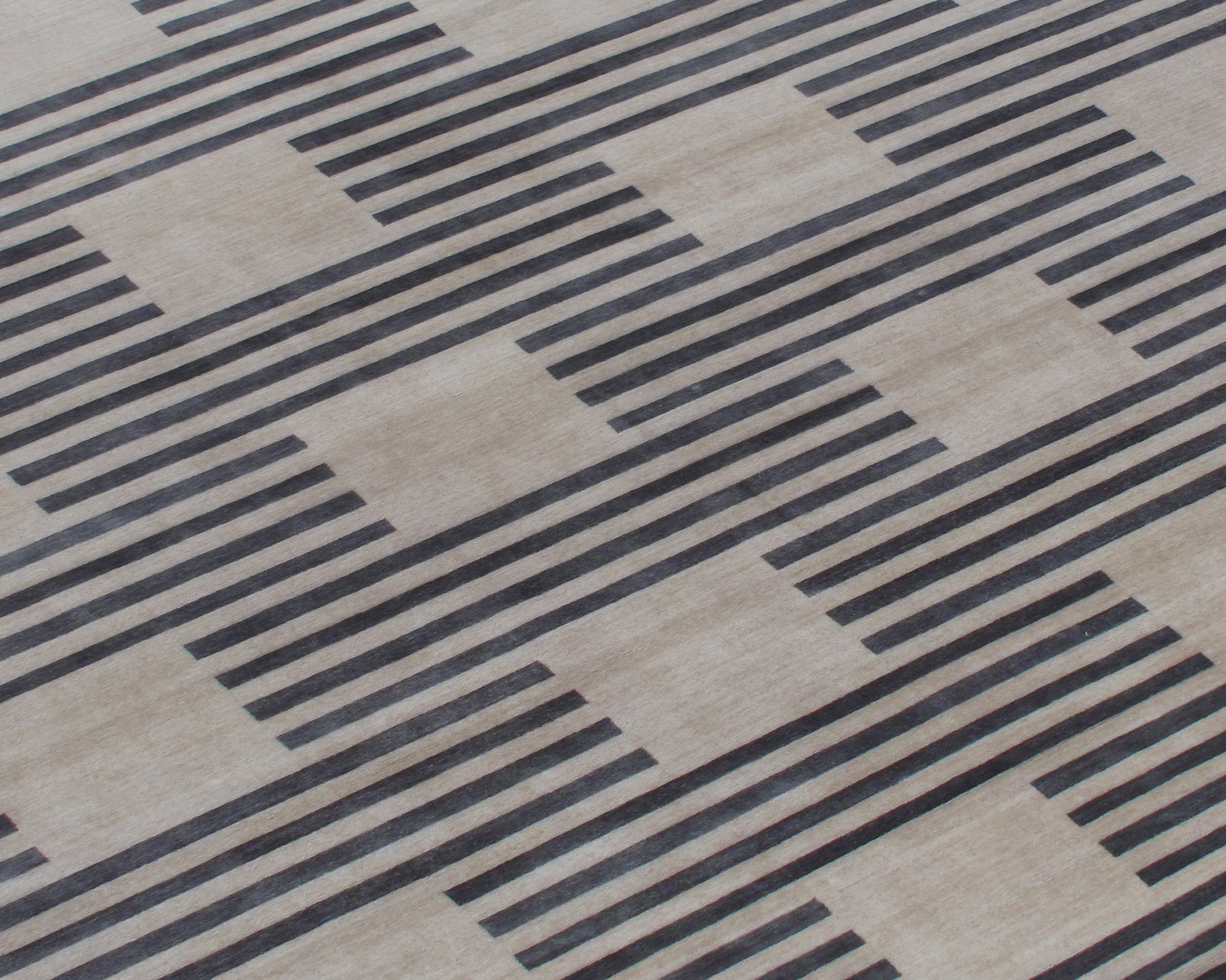 Linear ches rug.