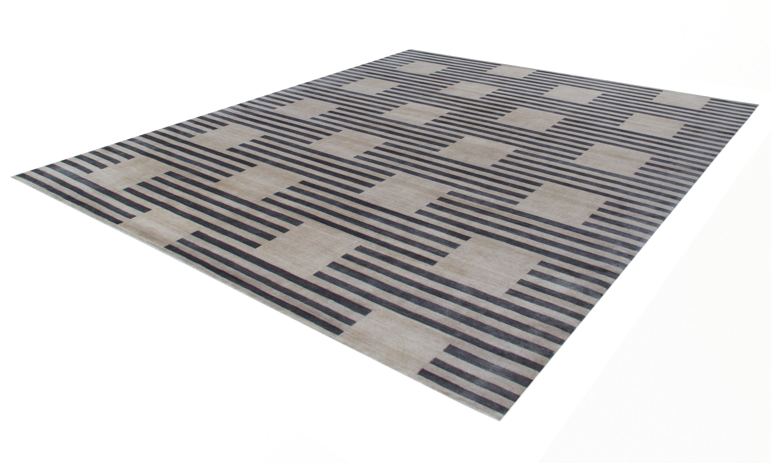 Linear ches rug.